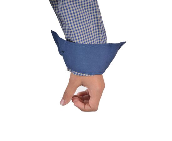 Рубашка VELS отв.дет. (5-6-7-8) 2922 (02), Размер: 110/5, Цвет: светло-коричневый клетка, фото 6 | Интернет-магазин Vels