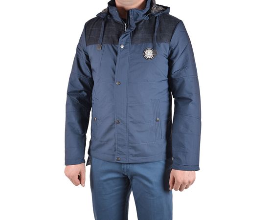 Куртка мужская демисезон Hestovrviio 1675, Розмір: L (42), Колір: темно синий  | Інтернет-магазин Vels