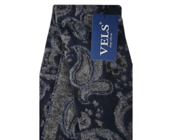 Шарф чоловічий вовняний Vels 47, Розмір: 190*32, Колір: темно-синий с рисунком, фото 2 | Інтернет-магазин Vels