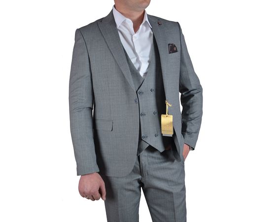 Костюм мужской тройка Renzo 1140-32, Размер: 52, Цвет: серый, фото 2 | Интернет-магазин Vels
