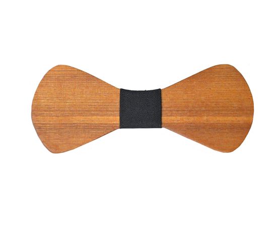 Бабочка мужская деревянная VELS ровная с тканью, Размер: 0, Цвет: чёрный | Интернет-магазин Vels