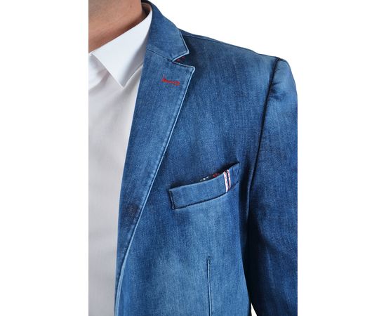 Пиджак мужской джинсовый Club JU 290-01, Размер: 48, Цвет: синий, фото 3 | Интернет-магазин Vels