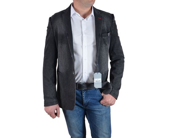 Пиджак мужской джинсовый Club JU 290-02, Размер: 48, Цвет: тёмно-серый | Интернет-магазин Vels