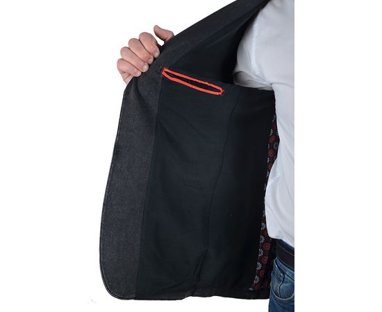 Пиджак мужской джинсовый Club JU 290-02, Размер: 52, Цвет: тёмно-серый, фото 4 | Интернет-магазин Vels