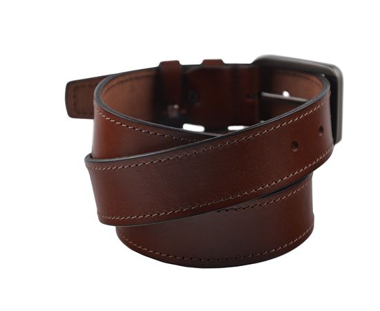 Ремень мужской кожаный VELS 35 мм 07, Размер: 120, Цвет: коричневый, фото 2 | Интернет-магазин Vels
