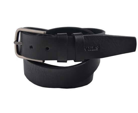 Ремень мужской кожаный VELS 35 мм 24, Размер: 120, Цвет: чёрный | Интернет-магазин Vels