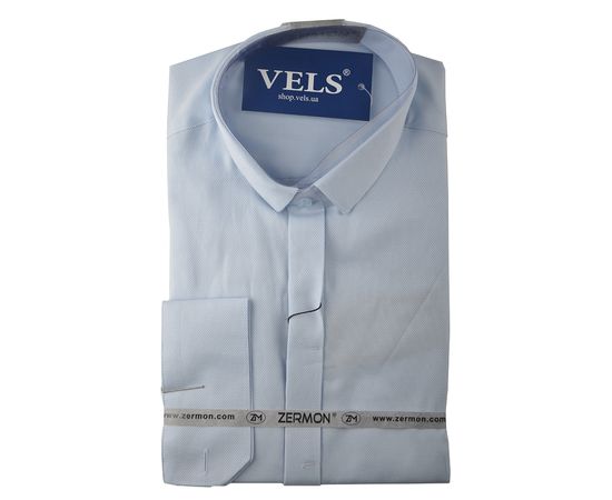 Сорочка чоловіча приталена з планкоюZermon 1017, Розмір: S, Колір: голубой | Інтернет-магазин Vels