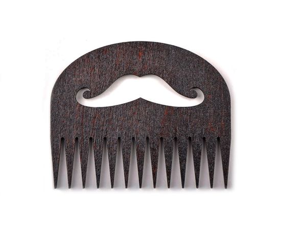 Расческа для бороды и усов "Mustache" 01, Колір: коричневый | Інтернет-магазин Vels