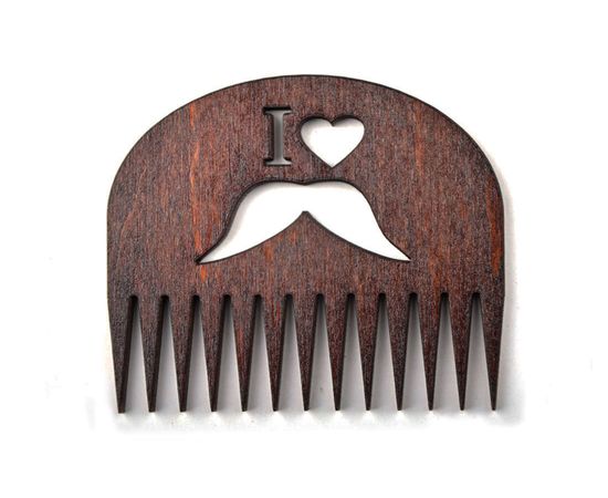 Расческа для бороды и усов "Mustache" 03, Цвет: коричневый | Интернет-магазин Vels