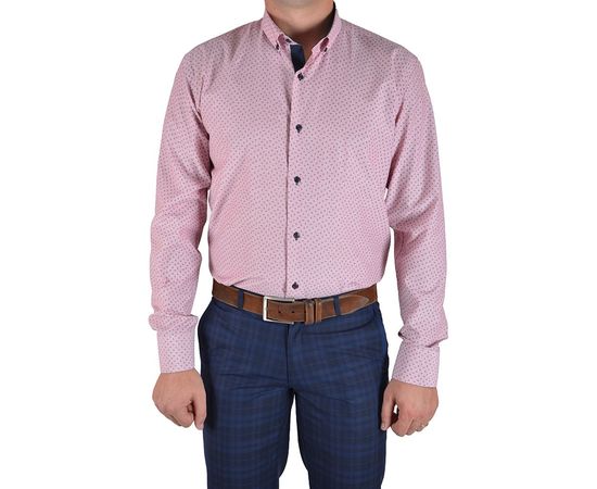 Рубашка VELS 60043.11 пр.отд., Размер: 2XL, Цвет: розовый с рис., фото 2 | Интернет-магазин Vels