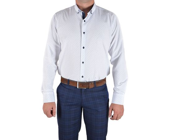 Сорочка VELS 60067.02 пр.обр, Розмір: 3XL, Колір: белая с рисунком, фото 2 | Інтернет-магазин Vels