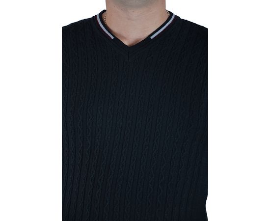 Свитер мужской Woolen 436-04, Размер: M, Цвет: чёрный, фото 3 | Интернет-магазин Vels