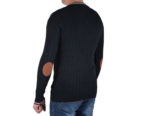 Свитер мужской Woolen 436-04, Размер: M, Цвет: чёрный, фото 2 | Интернет-магазин Vels