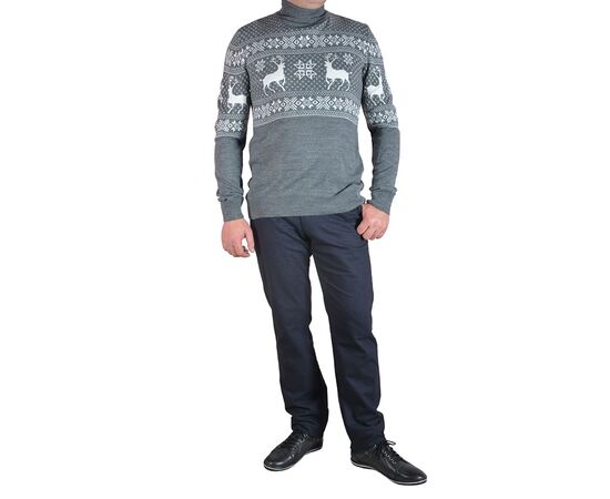 Гольф чоловічий SIGNORE 20201-02, Розмір: M, Колір: серый с оленями, фото 3 | Інтернет-магазин Vels