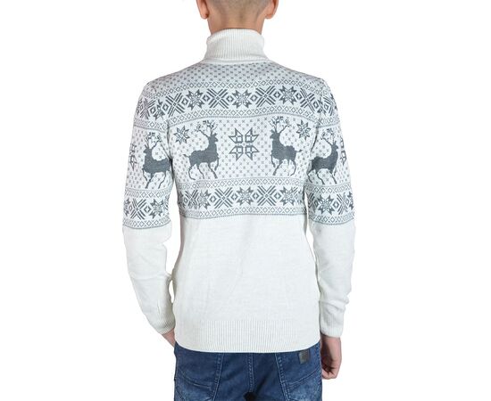 Гольф чоловічий SIGNORE 20201-04, Розмір: L, Колір: белый с оленями, фото 2 | Інтернет-магазин Vels