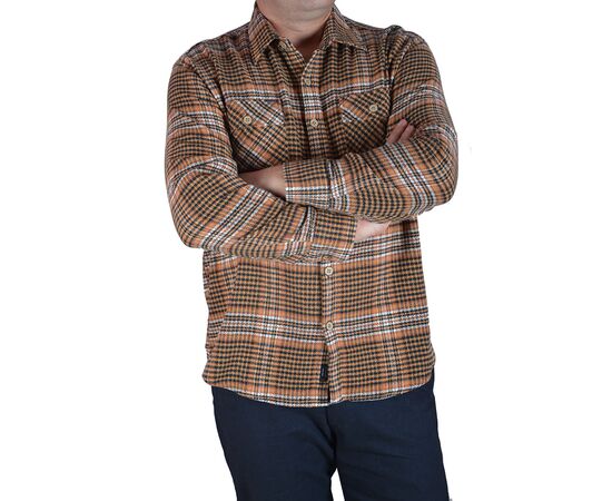 Сорочка чоловіча утеплена Jean Piere 4803, Розмір: 3XL, Колір: TABA | Інтернет-магазин Vels