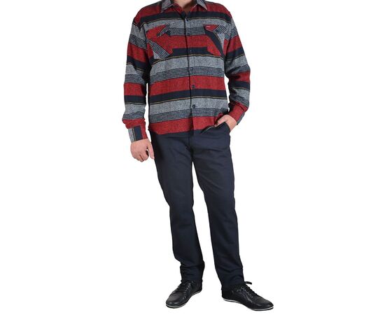 Рубашка мужская утеплённая Jean Piere 4813, Размер: M, Цвет: CLARET RED, фото 4 | Интернет-магазин Vels