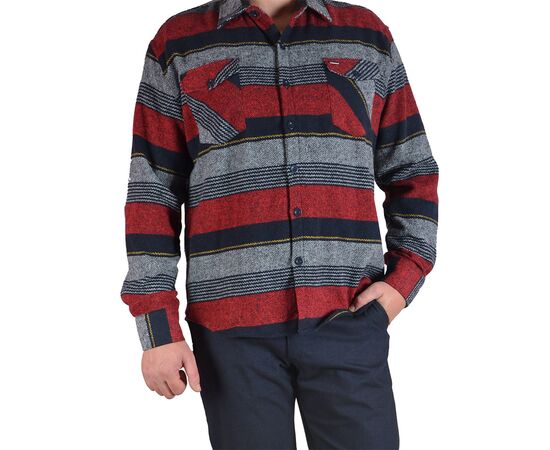 Рубашка мужская утеплённая Jean Piere 4813, Размер: L, Цвет: CLARET RED | Интернет-магазин Vels