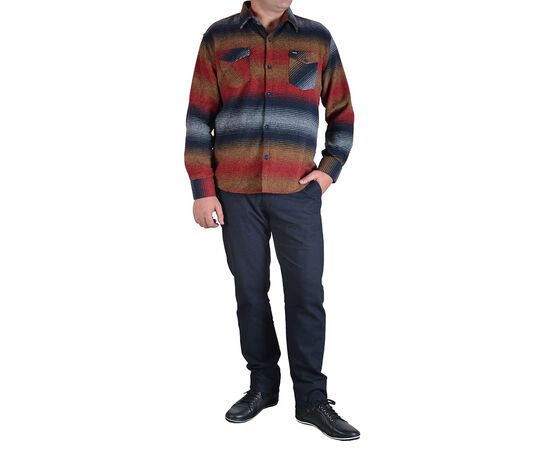 Сорочка чоловіча утеплена Jean Piere 4819, Розмір: L, Колір: NAVY, фото 4 | Інтернет-магазин Vels