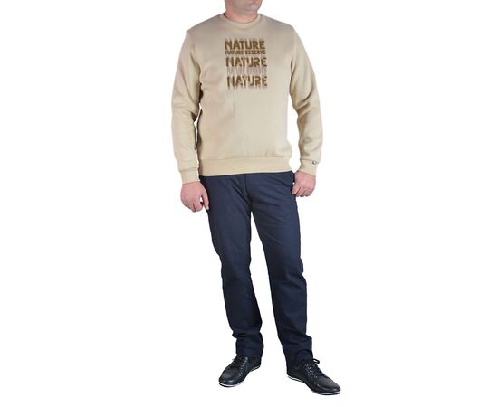 Свитер мужской на флисе ARMA 9083-01, Размер: XL, Цвет: бежевый, фото 3 | Интернет-магазин Vels