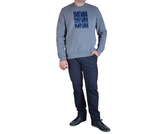 Свитер мужской на флисе ARMA 9083-02, Размер: M, Цвет: серый, фото 3 | Интернет-магазин Vels