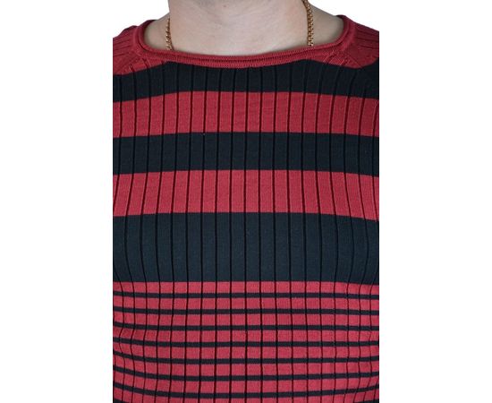 Батнік чоловічий Ce&Ce 091 (02), Розмір: XL, Колір: чёрно-красная полоса , фото 2 | Інтернет-магазин Vels