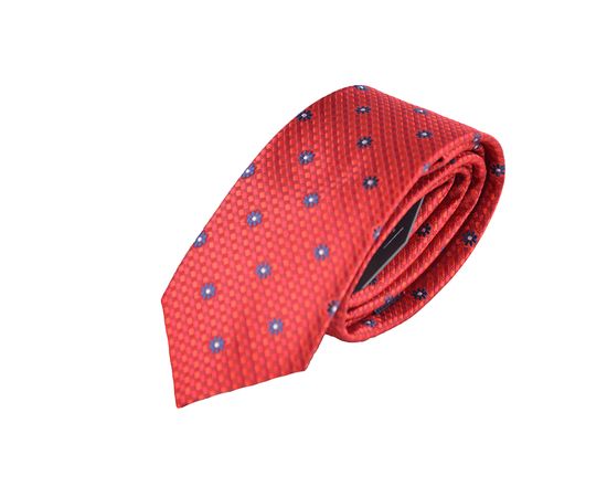 Краватка чоловіча кольорова Quesste 06, Розмір: 0, Колір: золотистый, голубой цветок | Інтернет-магазин Vels