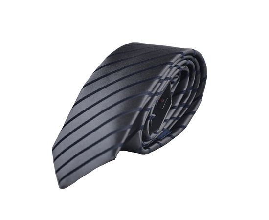 Краватка чоловіча кольорова  Quesste 07, Розмір: 0, Колір: серый синяя полоса | Інтернет-магазин Vels