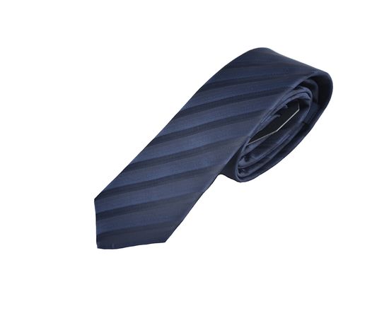 Галстук мужской цветной Quesste 11, Размер: 0, Цвет: темно синий золотая  полос., фото 2 | Интернет-магазин Vels
