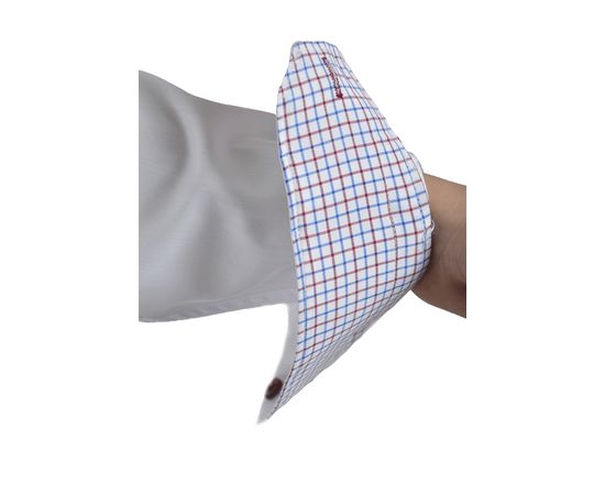 Рубашка детская на мальчика VELS 1 (01), Размер: 1, Цвет: белый с отделкой бордо клетка, фото 6 | Интернет-магазин Vels