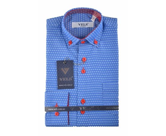 Рубашка детская на мальчика VELS 10115/5, Размер: 10, Цвет: синий с рисунком | Интернет-магазин Vels