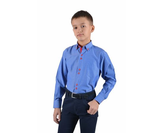 Рубашка детская на мальчика VELS 10115/5, Размер: 1, Цвет: синий с рисунком, фото 5 | Интернет-магазин Vels
