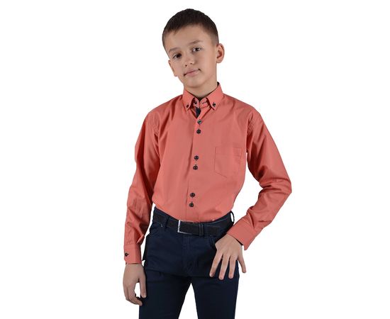 Рубашка детская на мальчика VELS 120, Размер: 1, Цвет: терракот, фото 2 | Интернет-магазин Vels
