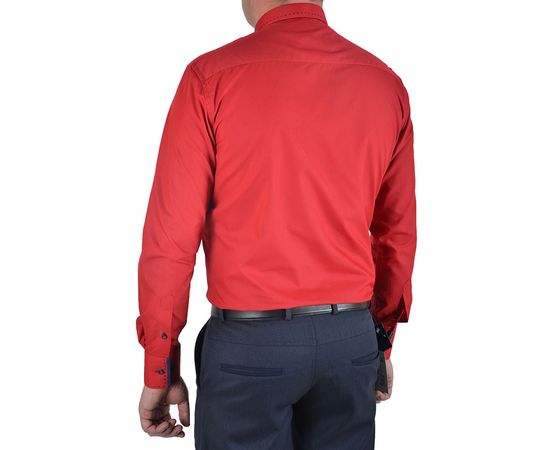 Рубашка мужская приталенная VELS 31-1, Размер: XL, Цвет: красная строчка, фото 3 | Интернет-магазин Vels