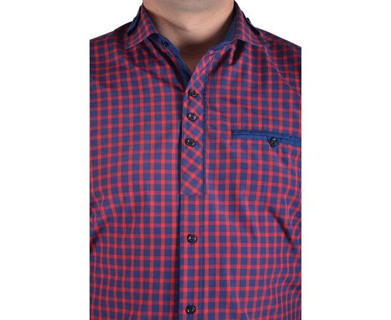 Сорочка чоловіча класична VELS 5455/4, Розмір: L, Колір: красная клетка, фото 4 | Інтернет-магазин Vels