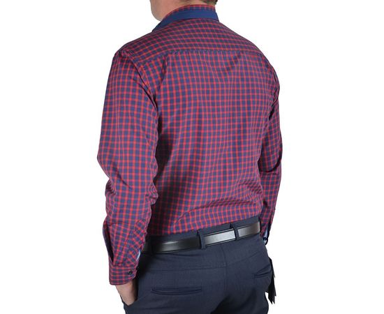 Сорочка чоловіча класична VELS 5455/4, Розмір: L, Колір: красная клетка, фото 3 | Інтернет-магазин Vels