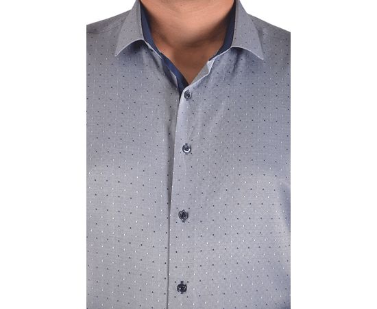 Рубашка мужская приталенная VELS 9034/5, Размер: M, Цвет: джинсовый, фото 4 | Интернет-магазин Vels