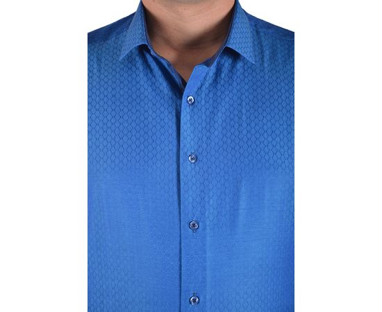 Рубашка мужская приталенная VELS 9069/5, Размер: M, Цвет: синий, фото 4 | Интернет-магазин Vels