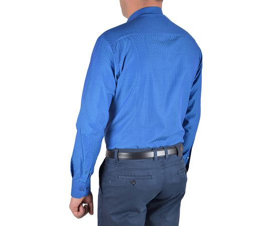 Рубашка мужская приталенная VELS 9069/5, Размер: M, Цвет: синий, фото 3 | Интернет-магазин Vels