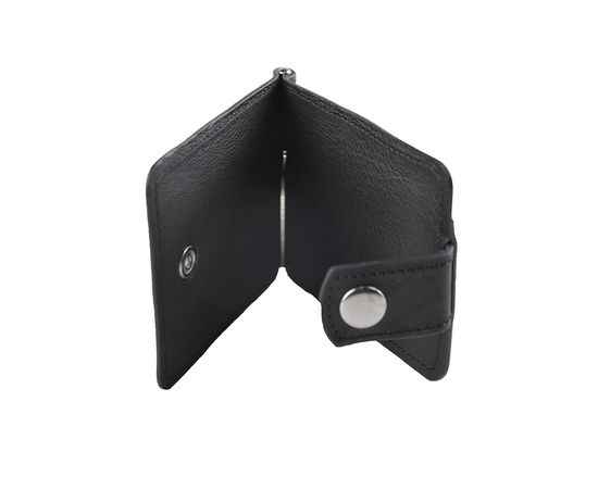 Затиск чоловічий шкіряний Vels 01, Розмір: 10.5*8, Колір: чёрный, фото 2 | Інтернет-магазин Vels