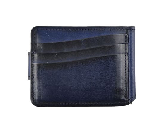 Затиск чоловічий шкіряний Vels 03, Розмір: 10.5*8, Колір: темно синий , фото 3 | Інтернет-магазин Vels