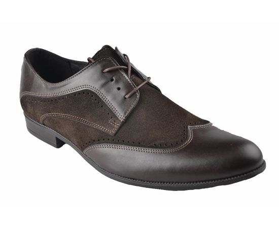 Броги чоловічі шкіряні Vels В 5458, Розмір: 42, Колір: шоколад, фото 3 | Інтернет-магазин Vels