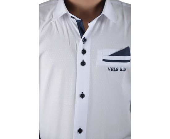 Рубашка детская на мальчика VELS 10117/1, Размер: 1, Цвет: белая ромб, фото 4 | Интернет-магазин Vels