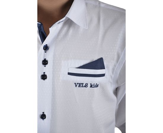Рубашка детская на мальчика VELS 10117/1, Размер: 1, Цвет: белая ромб, фото 5 | Интернет-магазин Vels