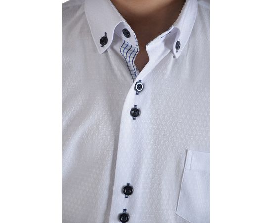 Рубашка детская на мальчика VELS 10117/1 текст., Размер: 7, Цвет: белая текстур.ромб, фото 3 | Интернет-магазин Vels