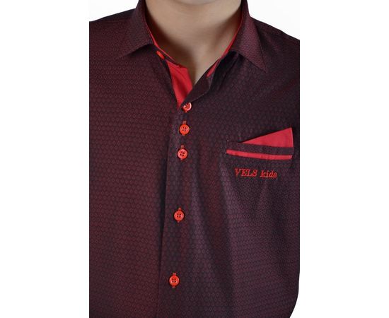Рубашка детская на мальчика VELS 10117/10, Размер: 1, Цвет: бордо, фото 3 | Интернет-магазин Vels