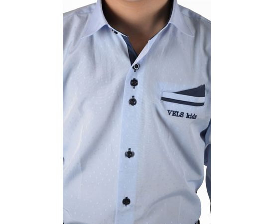 Рубашка детская на мальчика VELS 10124/4, Размер: 1, Цвет: бледно голубой, фото 4 | Интернет-магазин Vels