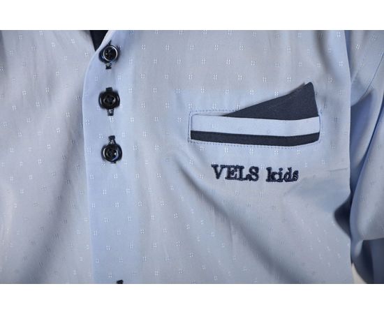 Рубашка детская на мальчика VELS 10124/4, Размер: 1, Цвет: бледно голубой, фото 5 | Интернет-магазин Vels