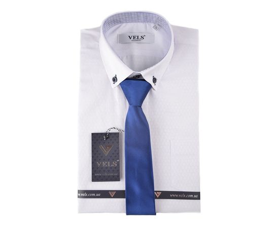 Рубашка детская на мальчика VELS 10117/1к/р, Размер: 8, Цвет: белая текстур.ромб, фото 7 | Интернет-магазин Vels