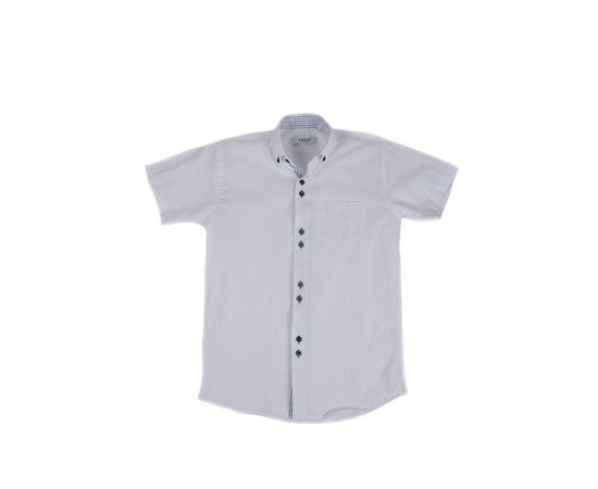 Рубашка детская на мальчика VELS 10117/1к/р, Размер: 8, Цвет: белая текстур.ромб, фото 6 | Интернет-магазин Vels